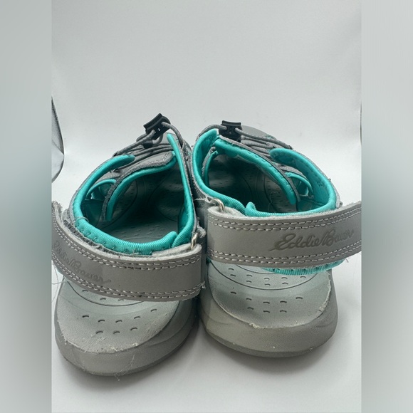 Eddie Bauer Sandals Womens 9 Shoes Mary Gray Bump Toe Slip On Bungee Strap - Picture 4 of 7